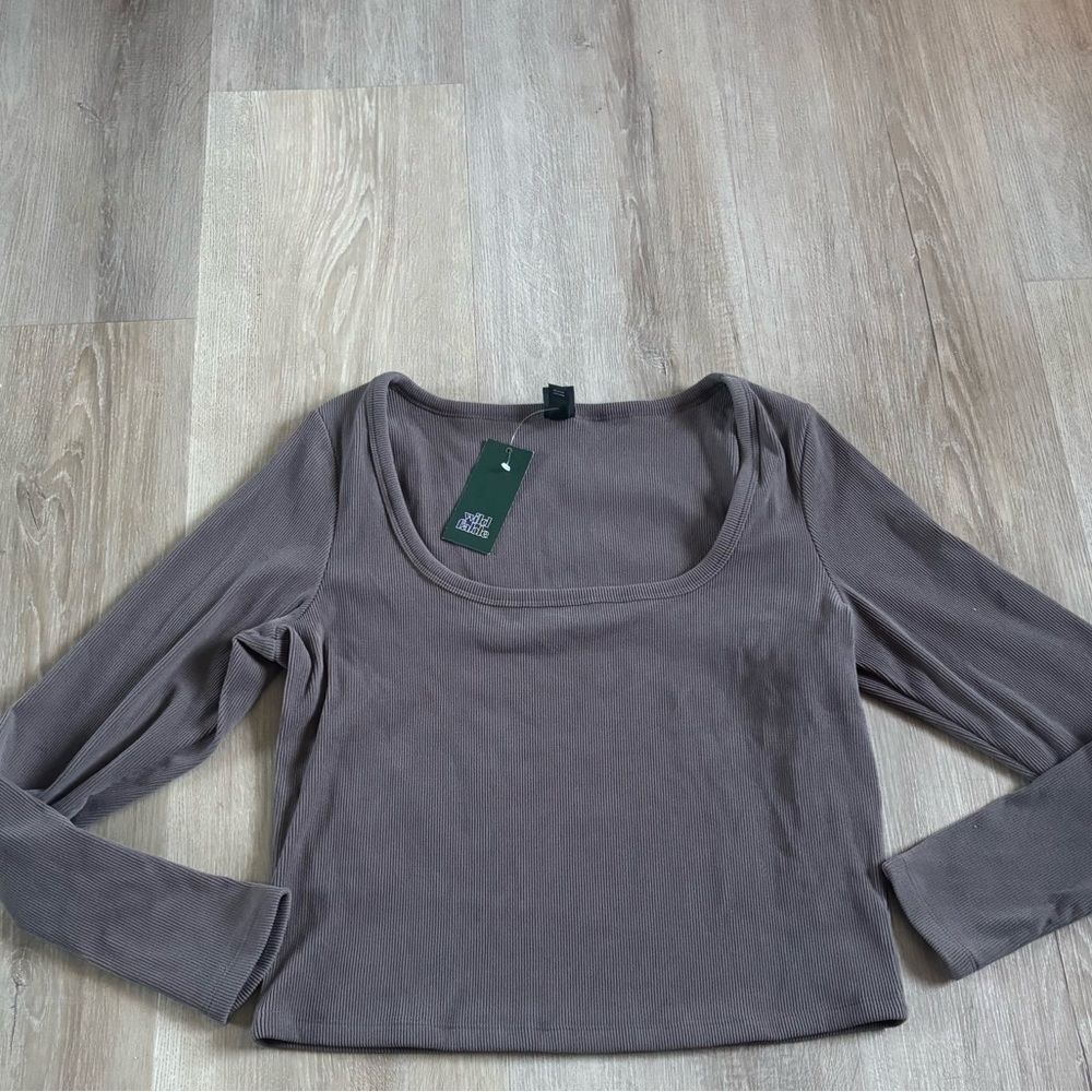 Wild Fable Charcoal Long Sleeve Top very soft